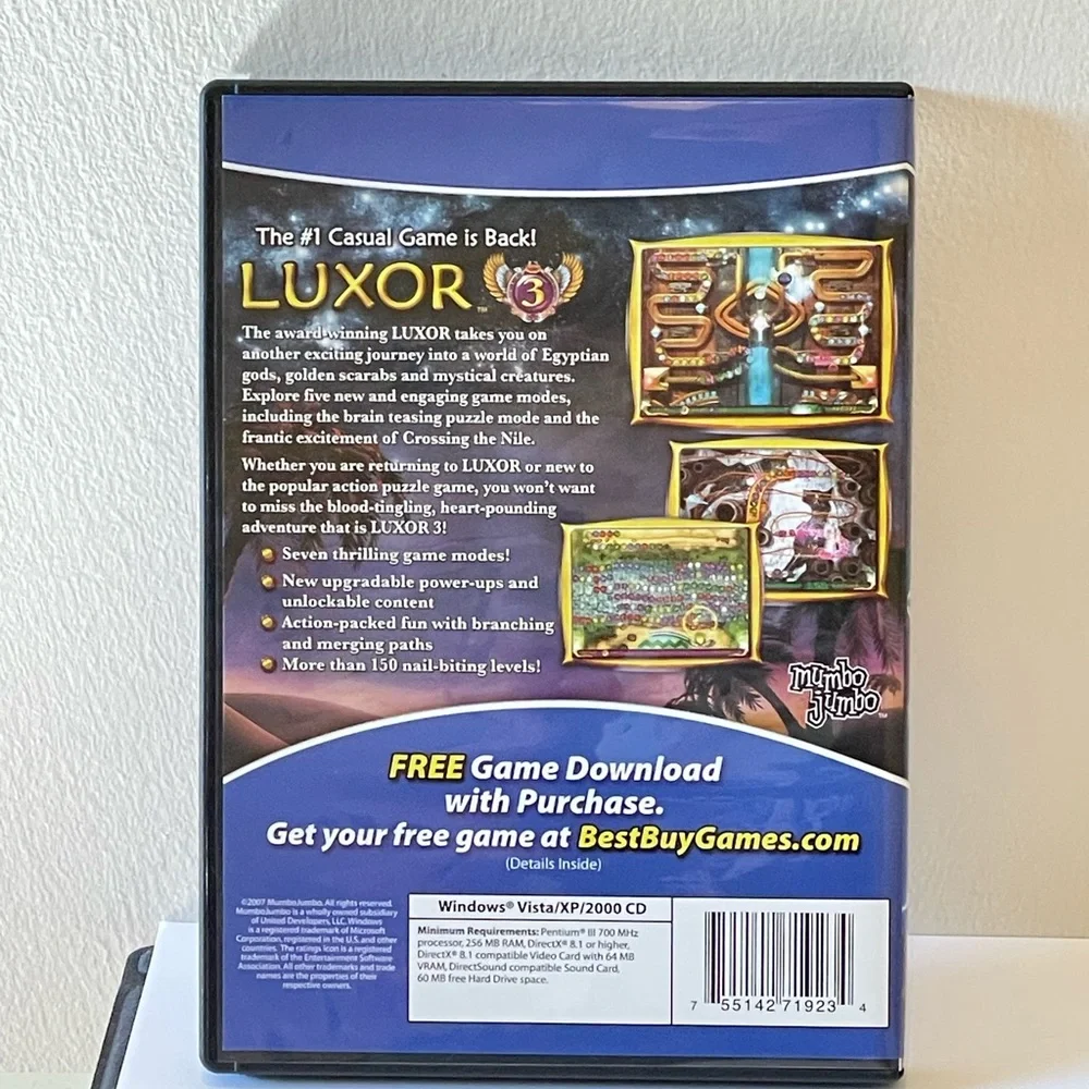 Vintage Luxor 3 PC game on CD